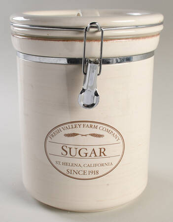 Fresh Valley Sugar Canister with Hinged Lid