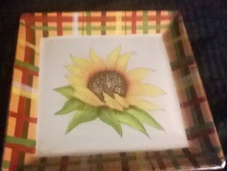 Plaid Sunflower by Clay Art