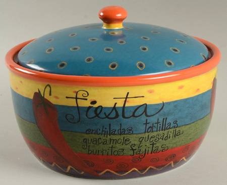 Salsa Bean Pot & Lid