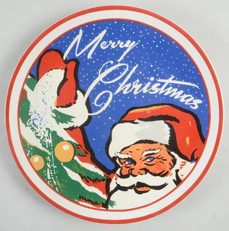 Retro Christmas Dinner Plate