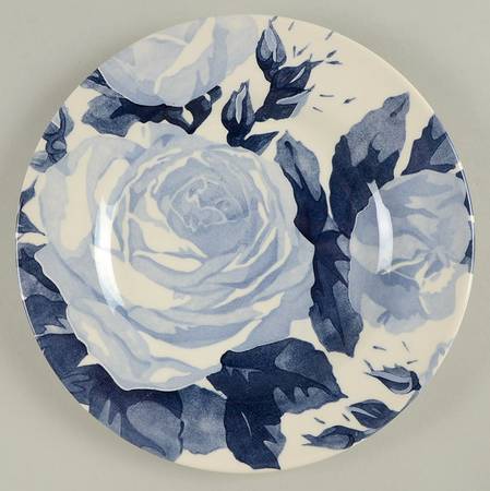 Petal Power Blue Salad Plate