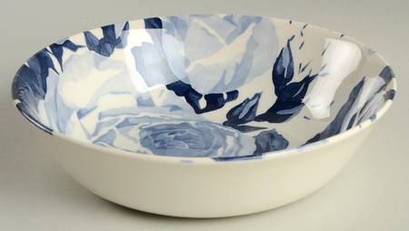 Petal Power Blue Soup/Cereal Bowl