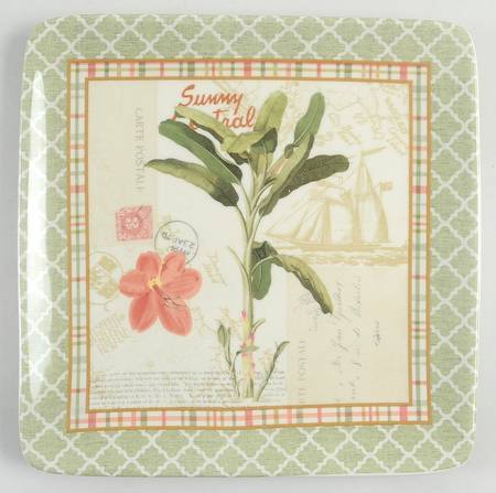 Floridian Square Salad/Dessert Plate