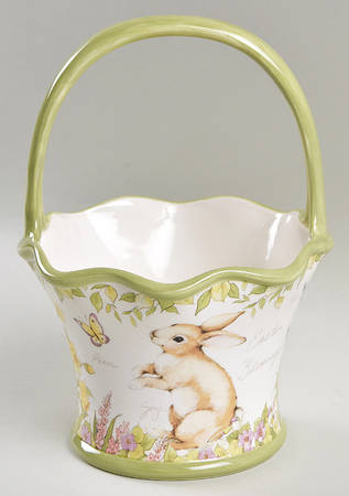 Bunny Patch 7" Handled Basket
