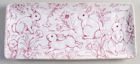 Bunny Patch Rectangular Tray 11"