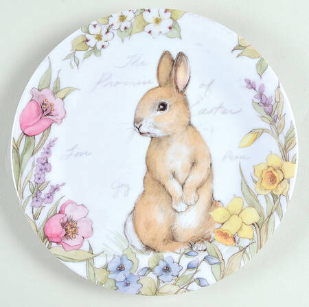 Bunny Patch Melamine Salad Plate