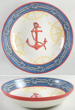 Coastal Life 13" Pasta Serving Bowl