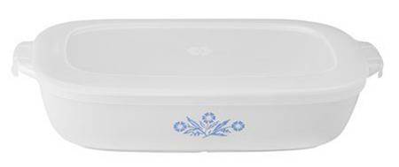 Cornflower 60th Anniversary 13" Rectangular Baker w/Plastic Lid
