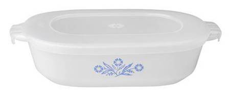 Cornflower 60th Anniversary 10" Rectangular Baker & Plastic Lid