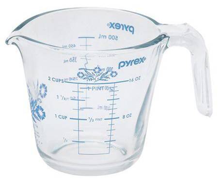 Cornflower 60th Anniversary Glassware Measuring Cup