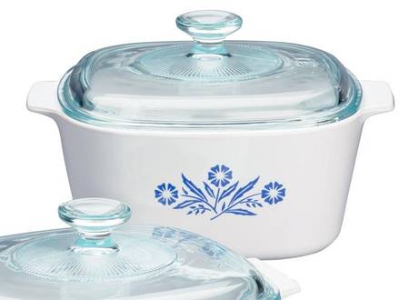 Cornflower 60th Anniversary 3 Quart Square Casserole with Lid
