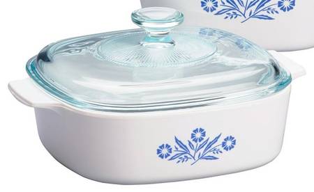 Cornflower 60th Anniversary 2 Quart Square Casserole with Lid