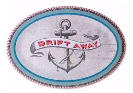 Drift Away (Melamine) 18" Oval Serving Platter