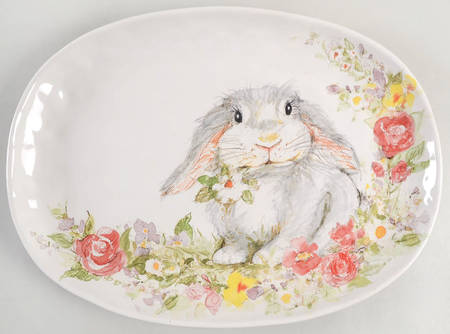 Sweet Bunny 17" Oval Serving Platter
