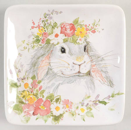 Sweet Bunny Square Canape Plate