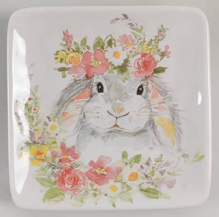 Sweet Bunny Square Canape Plate