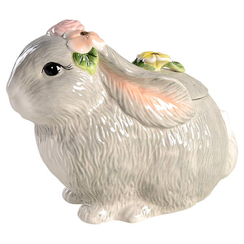 Sweet Bunny Figural Cookie Jar & Lid