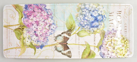 Hydrangea Garden (Melamine) 19" Rectangular Serving Platter