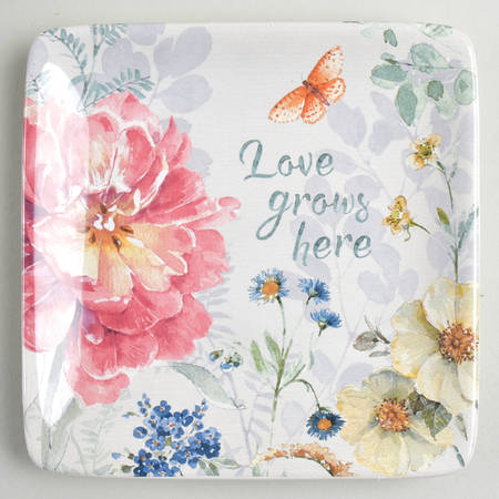 Spring Bouquet Square Canape Plate