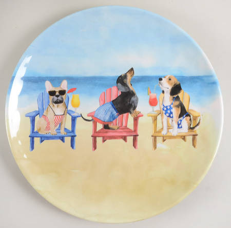 Hot Dogs 14" Chop Plate (Round Platter)
