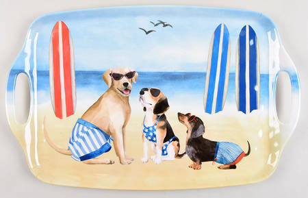 Hot Dogs 19" Handled Tray