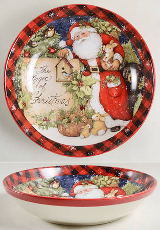 Magic of Christmas Santa 13" Pasta Serving Bowl