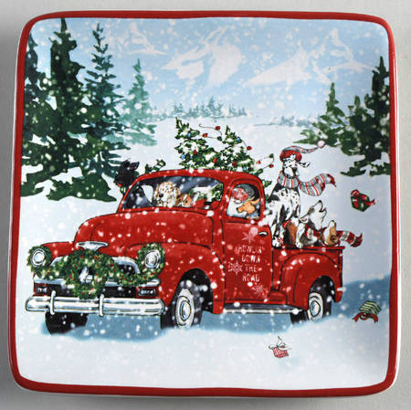 Special Delivery Square Canape Plate