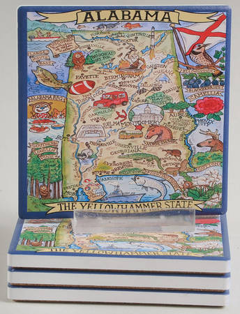 Adventure Destinations Coaster - Set of 4 Motif 8