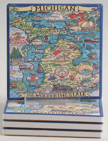 Adventure Destinations Coaster - Set of 4 Motif 6