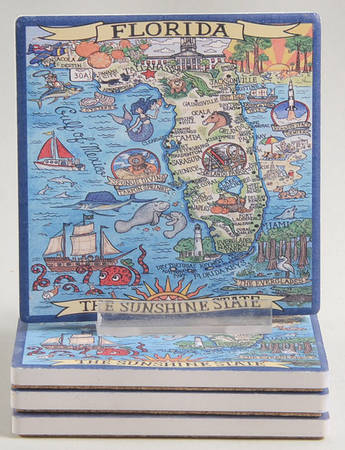 Adventure Destinations Coaster - Set of 4 Motif 1