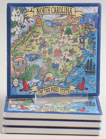 Adventure Destinations Coaster - Set of 4 Motif 17