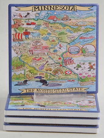 Adventure Destinations Coaster - Set of 4 Motif 14