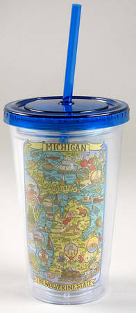 Adventure Destinations Acrylic Tall Tumbler with Lid & Straw