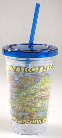 Adventure Destinations Acrylic Tall Tumbler with Lid & Straw