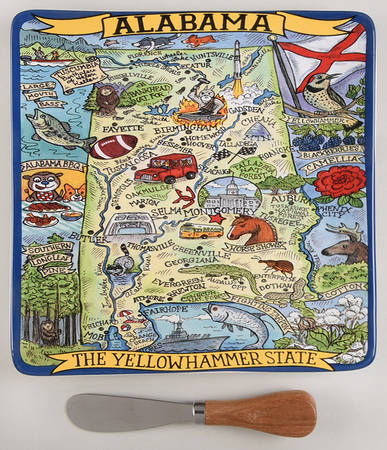 Adventure Destinations Cheese Tray & Spreader Set
