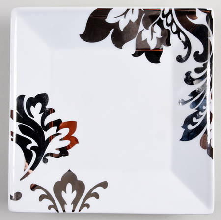 Whiteware Silver Salad Plate