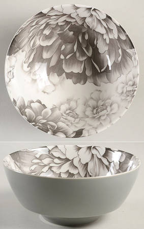 Grey Peony Soup/Cereal Bowl
