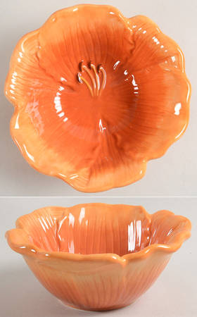 Botanical Floral Figural Individual Ice Cream Dish