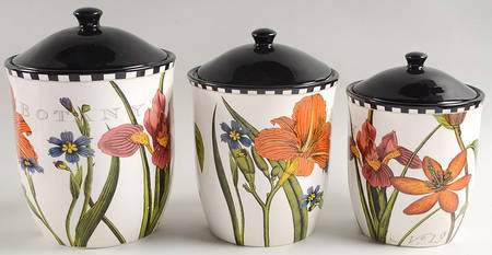 Botanical Floral (3 Piece) Canister Set (Box Set)