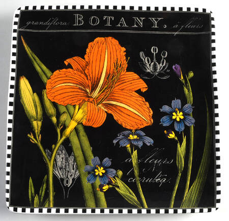 Botanical Floral 12" Square Serving Platter