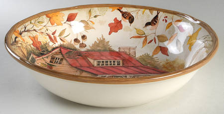 Pine Forest 13" Pasta Serving Bowl