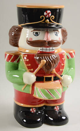 Holiday Magic Nutcracker Figural Cookie Jar & Lid