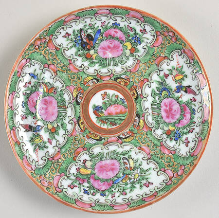 Rose Medallion (No People) Saucer for Oversized Cup