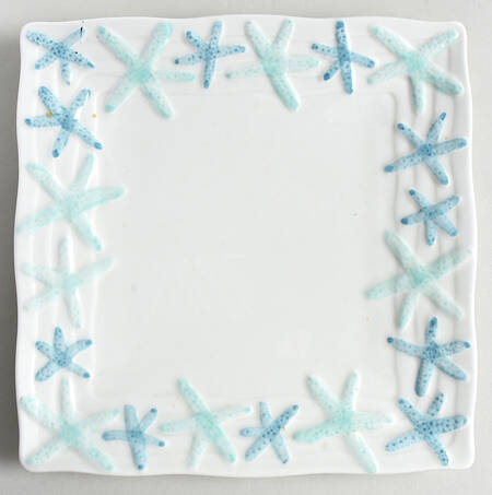 Cape Coral Square Salad Plate by Coastal Home