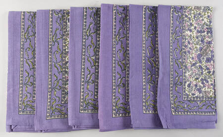 Table Linens & Accessories (6 Pack) 19" x 19" Lavender Purple Cloth Napkin