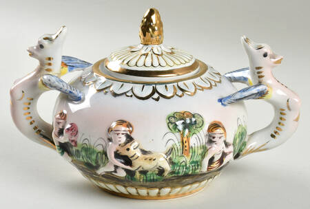 659 Sugar Bowl & Lid by Capo-di-Monte (Italy)