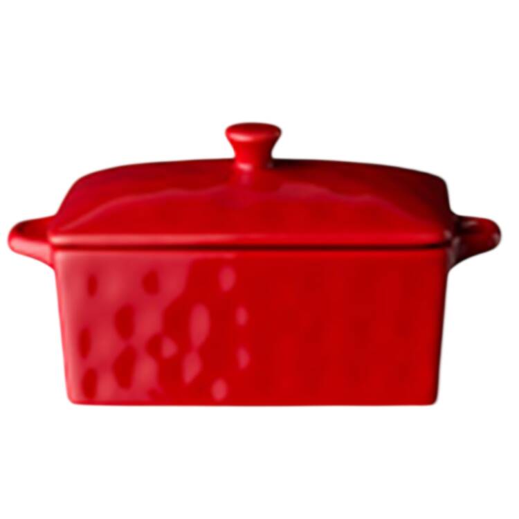 Berry Red Mini Rectangular Baker & Lid