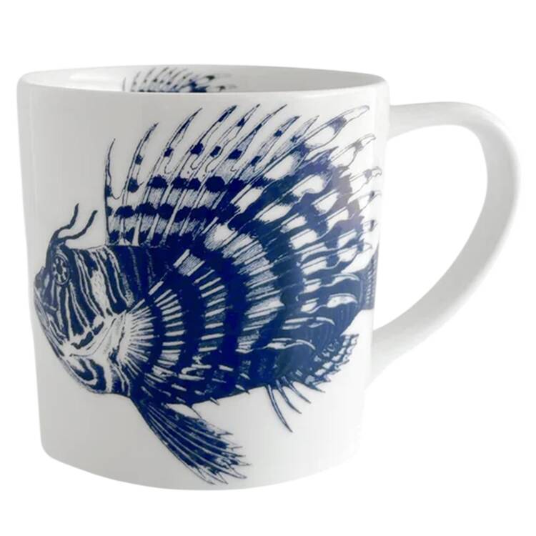 Spiky Fish Blue Mug