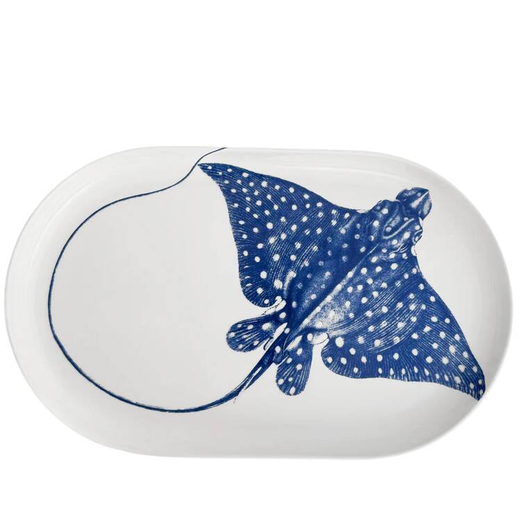 Stingray Blue 16" Oval Serving Platter