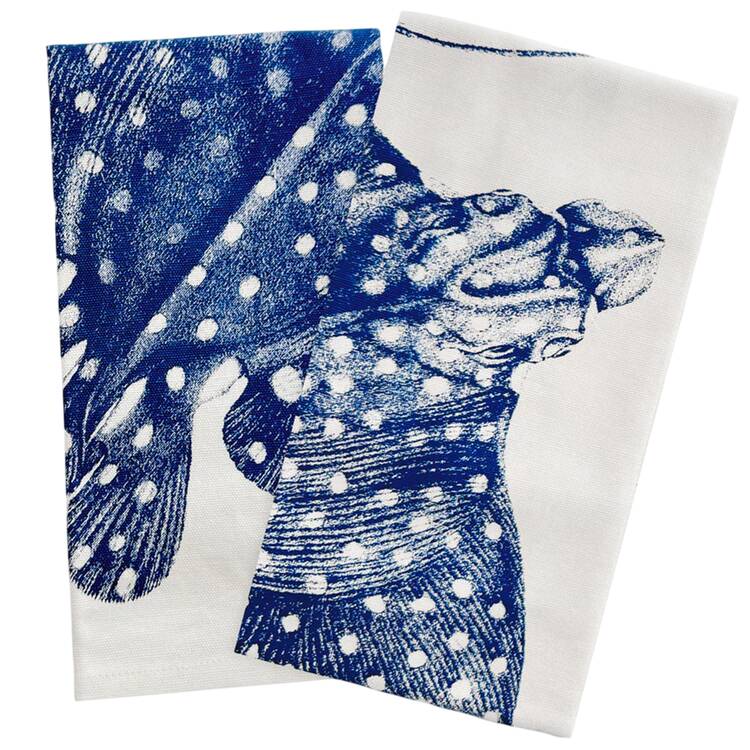 Stingray Blue Cloth Kitchen Towel